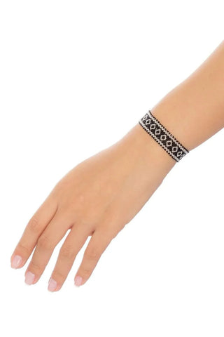 MINI BRAZALETE PLATINO NEGRO