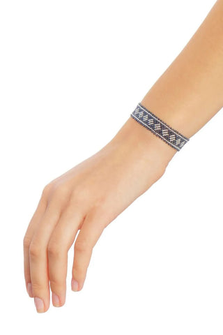MINI BRAZALETE PLATA GRIS METALICO