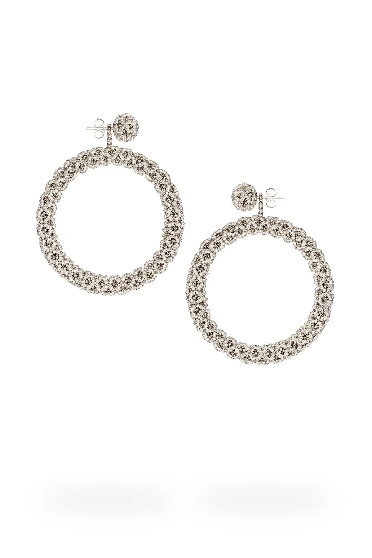ARETES UN ARO GRANDE - PLATA PLATINO