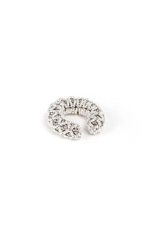 EARCUFF TEJIDO ABIERTO PLATA PLATINO