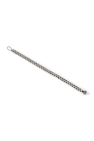 MINI BRAZALETE SERPIENTE DOBLE PLATA NEGRO