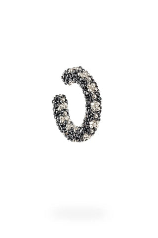 EARCUFF SENCILLO PLATA GRIS METALICO
