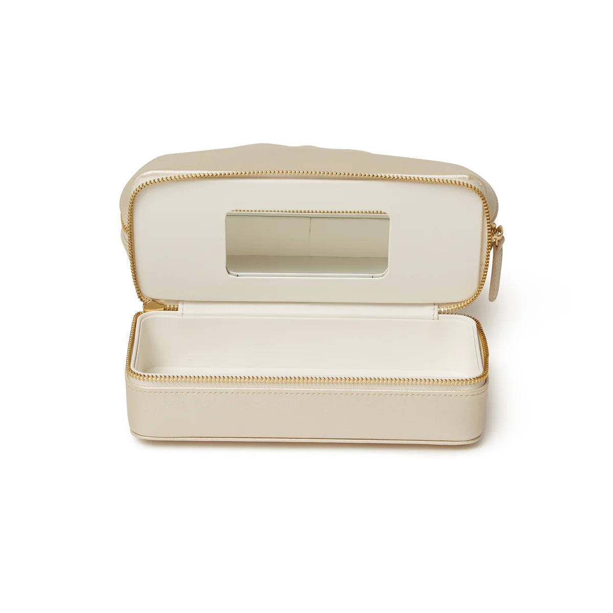 Abbey Travel Cosmetic Case (Pearl White)