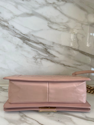 LE BOY PATENT NUDE BAG