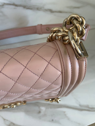 LE BOY PATENT NUDE BAG