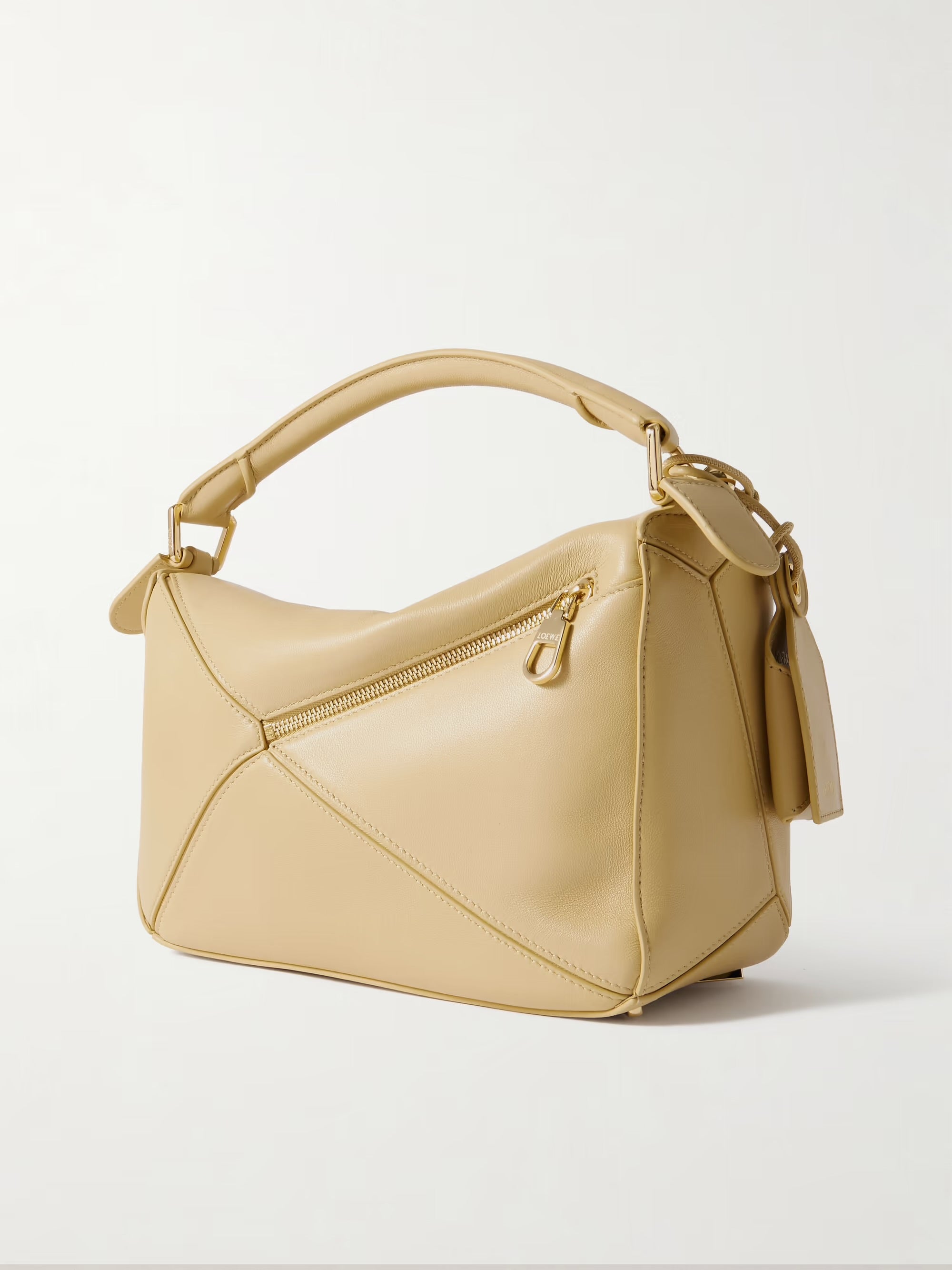 Small Puzzle Leather Bag in Dark Butter