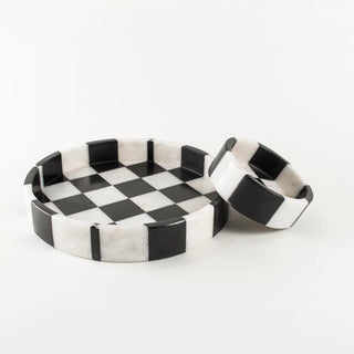 Charola grande Blanco y Negro