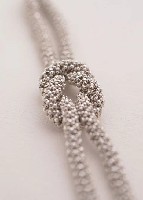 BRAZALETE NUDO TAWARI PLATA PLATINO