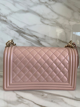 LE BOY PATENT NUDE BAG