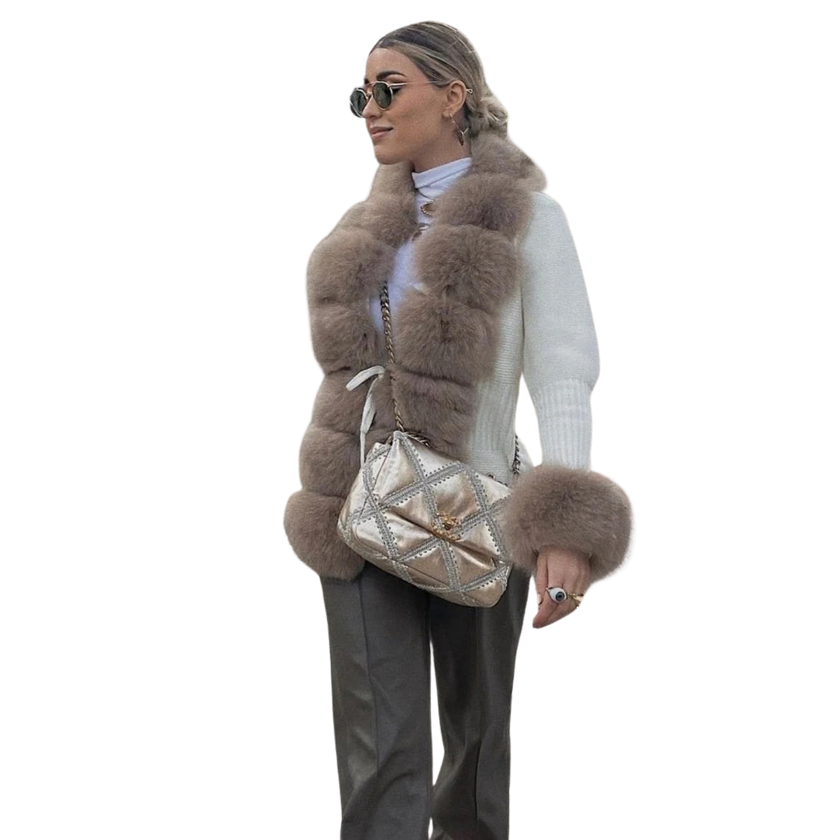 Cardigan Ivory / Khaki