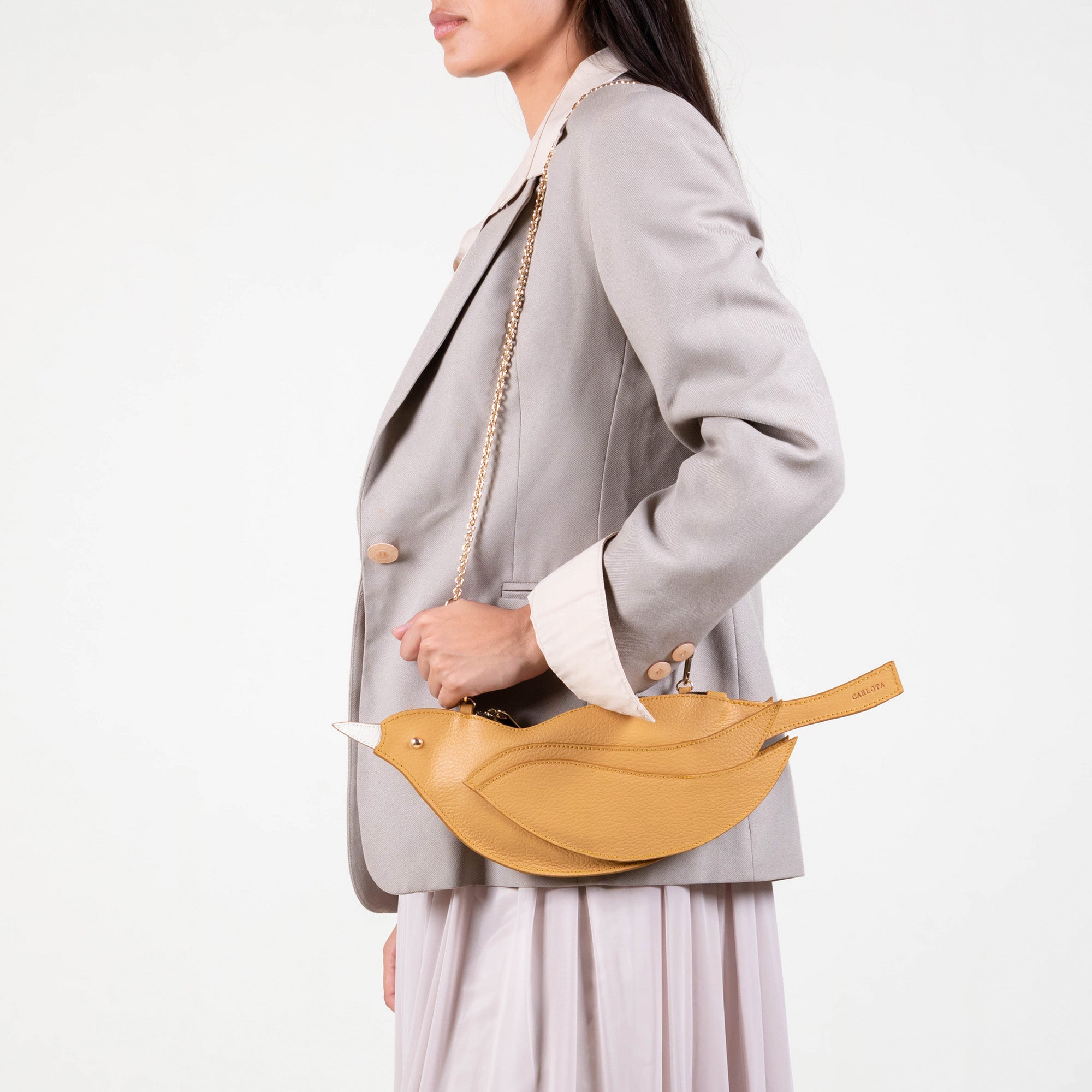 CROSSBODY PAJARITO - MOSTAZA