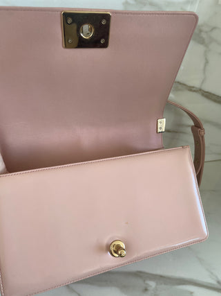 LE BOY PATENT NUDE BAG