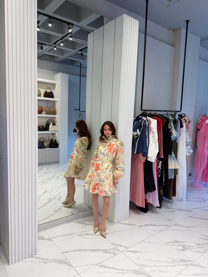 Vestido Cinto Flores