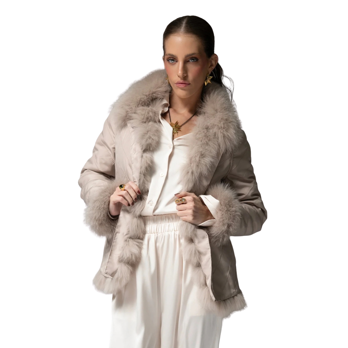 EMILY BEIGE REVERSIBLE JACKET