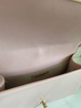 LE BOY PATENT NUDE BAG