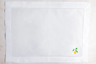 Mantel Individual de Lino con Limón