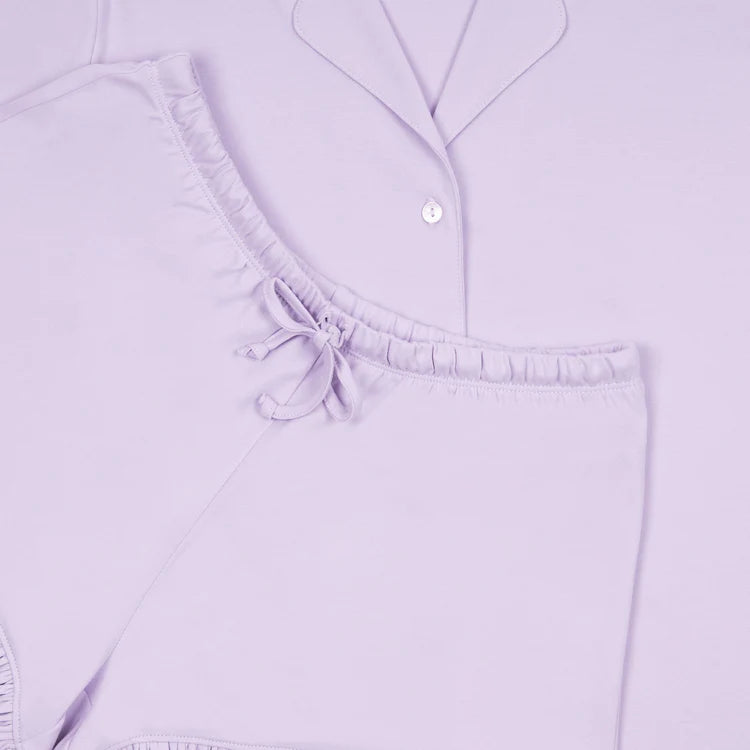 Short ruffle lavender