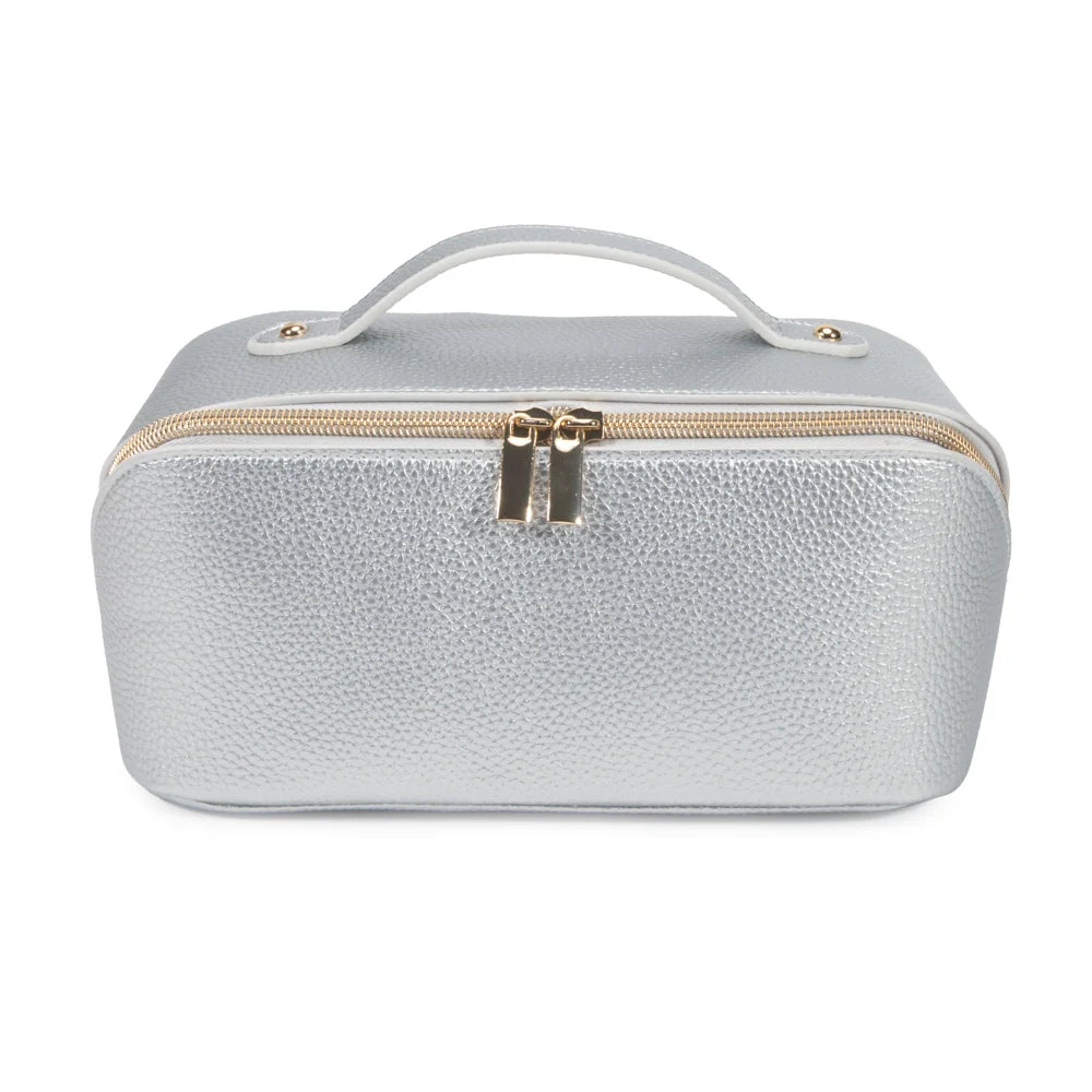 Leah Cosmetic & Toiletry Bag (Silver)