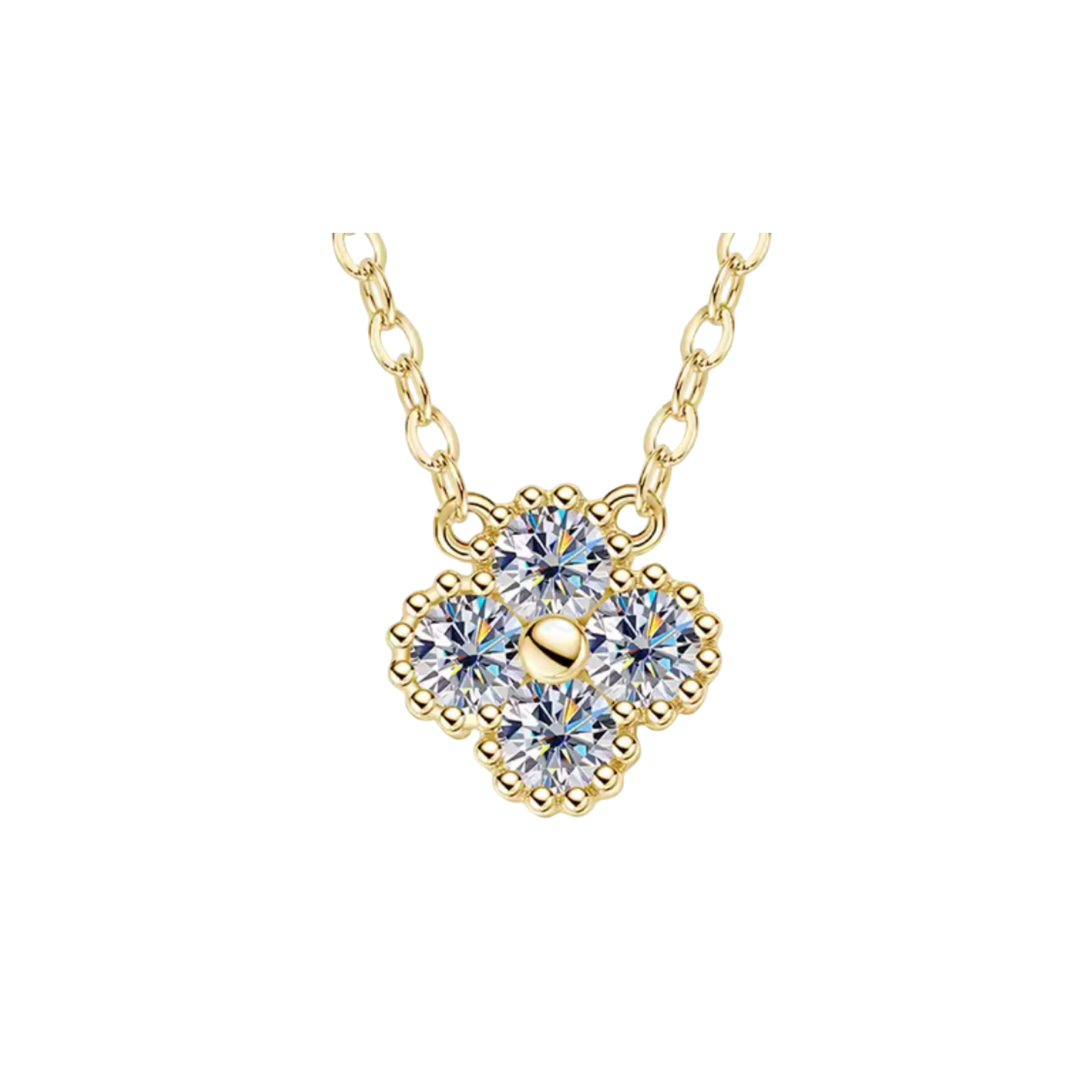 COLLAR DIJE TRÉBOL DORADO