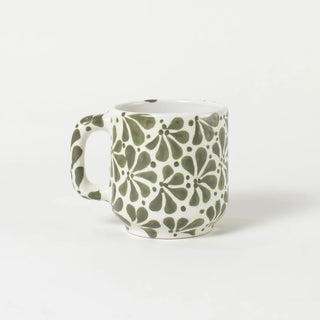 Taza vajilla de pluma Verde