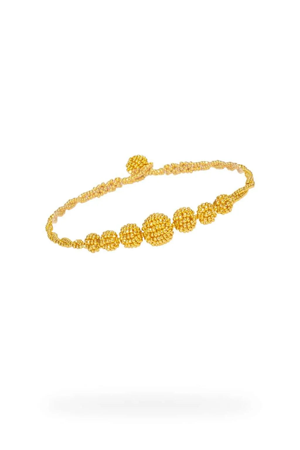 BRAZALETE CASCABEL CENTRAL ORO