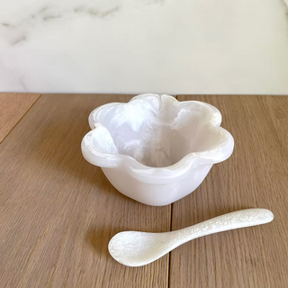 Set 3 salseras con cuchara fiore: alabastro