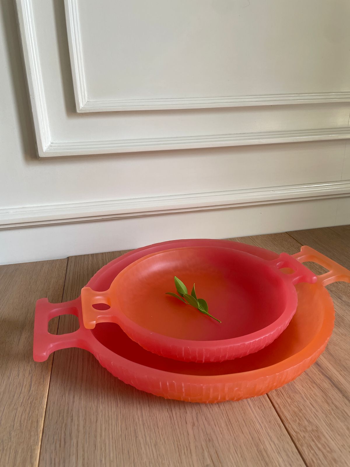 Charola Texture Grande - Naranja bicolor