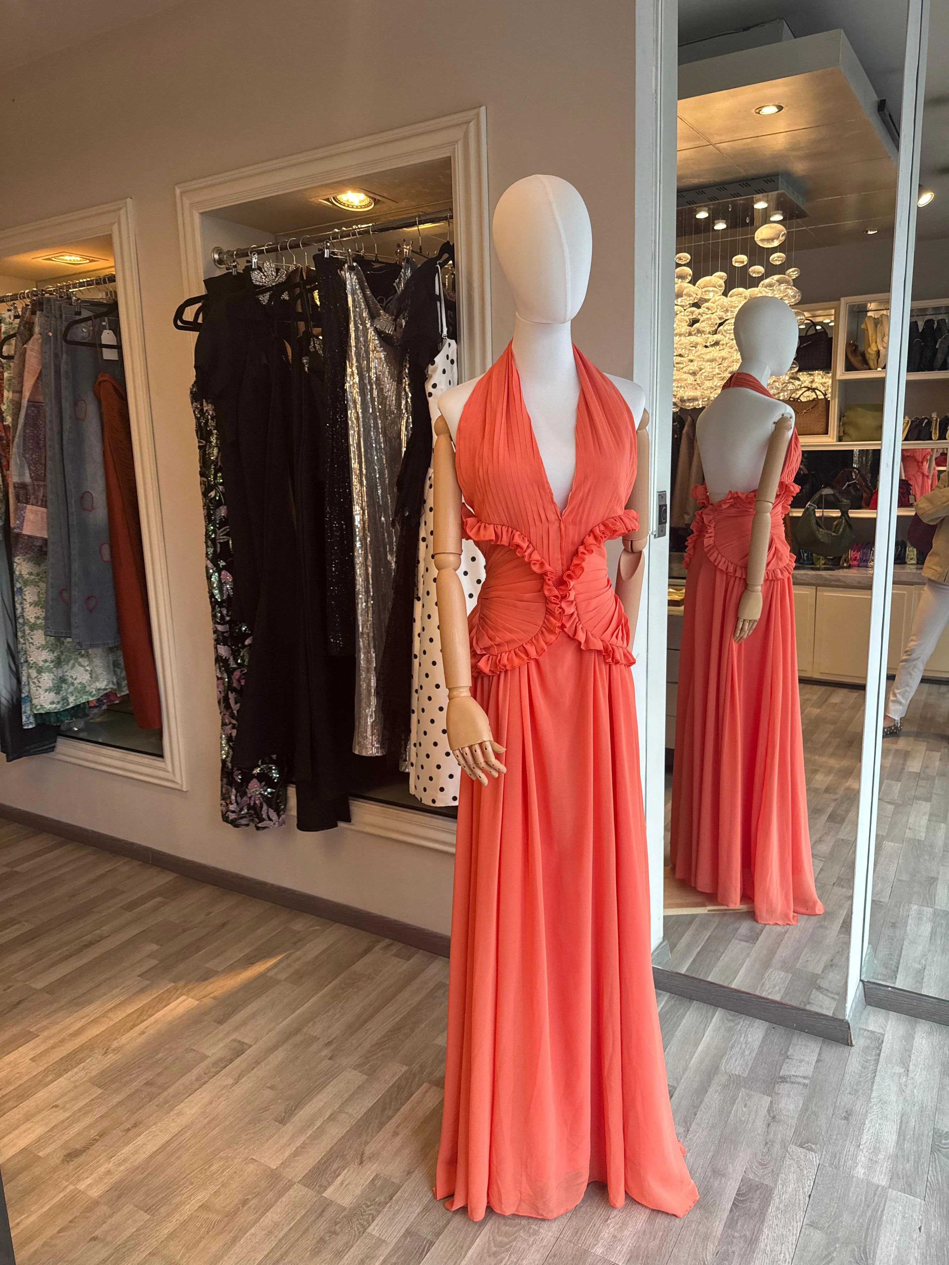 Vestido Naranja Largo