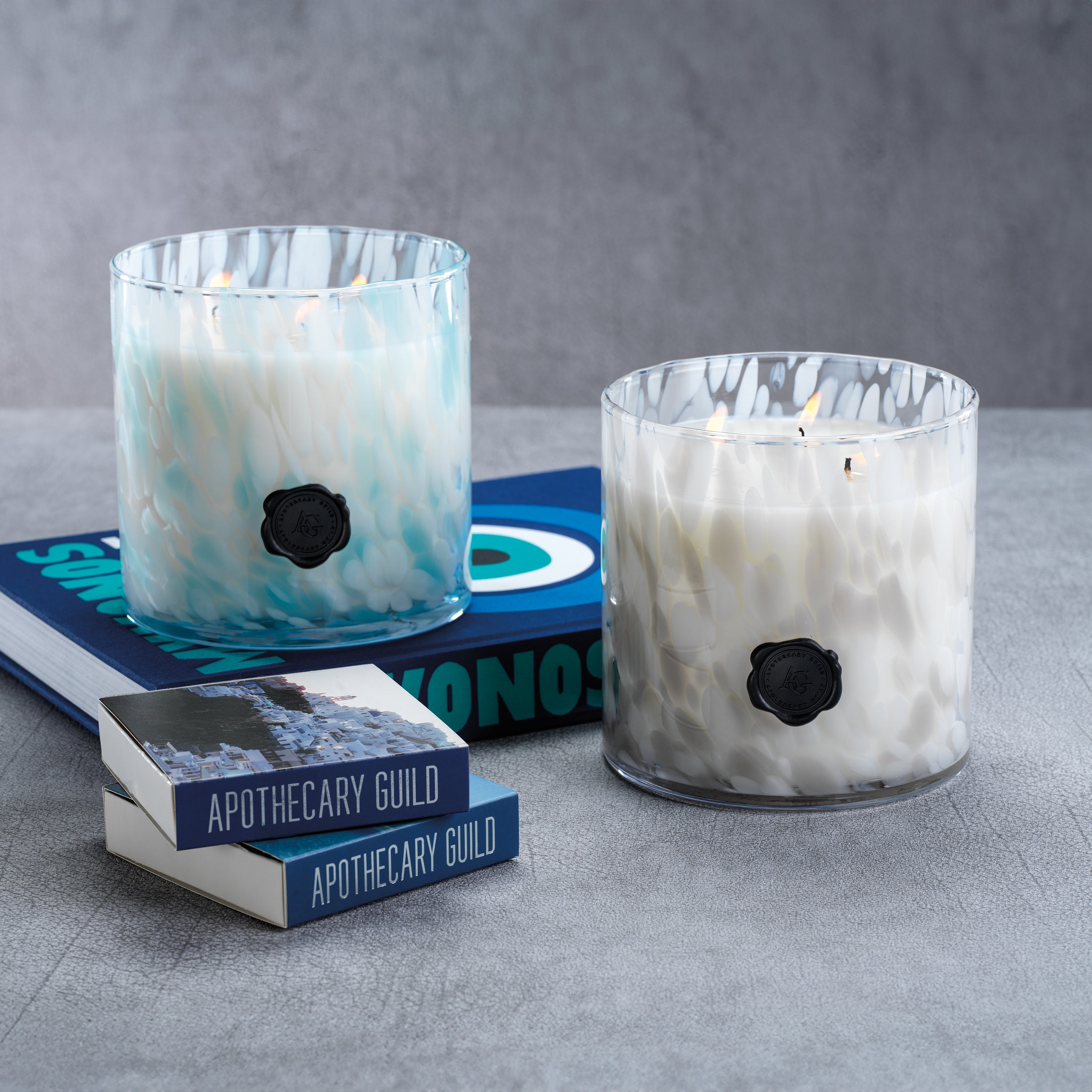 Apothecary Guild Opal Glass 3 Wick Candle Jar