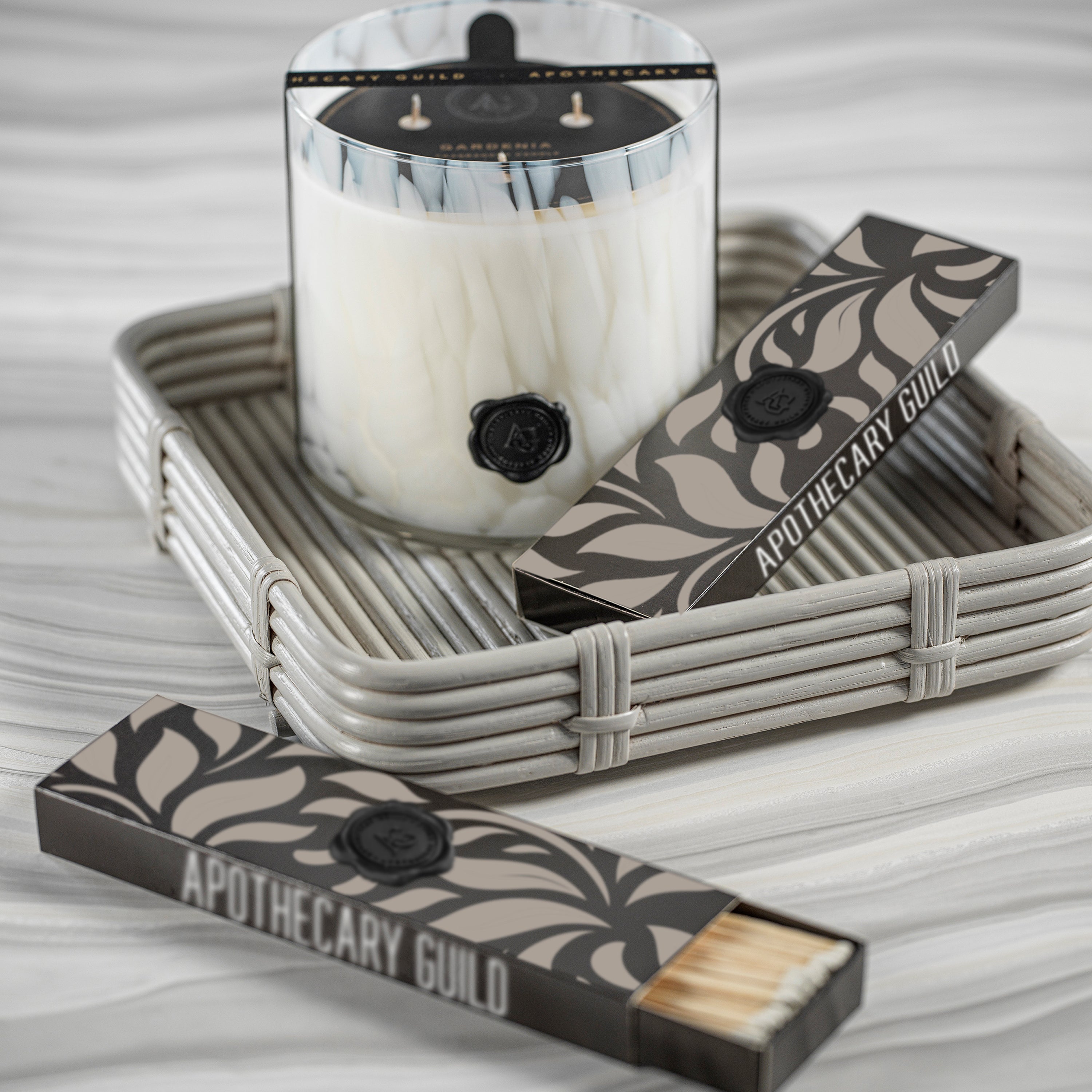 Apothecary Guild Opal Glass 3 Wick Candle Jar