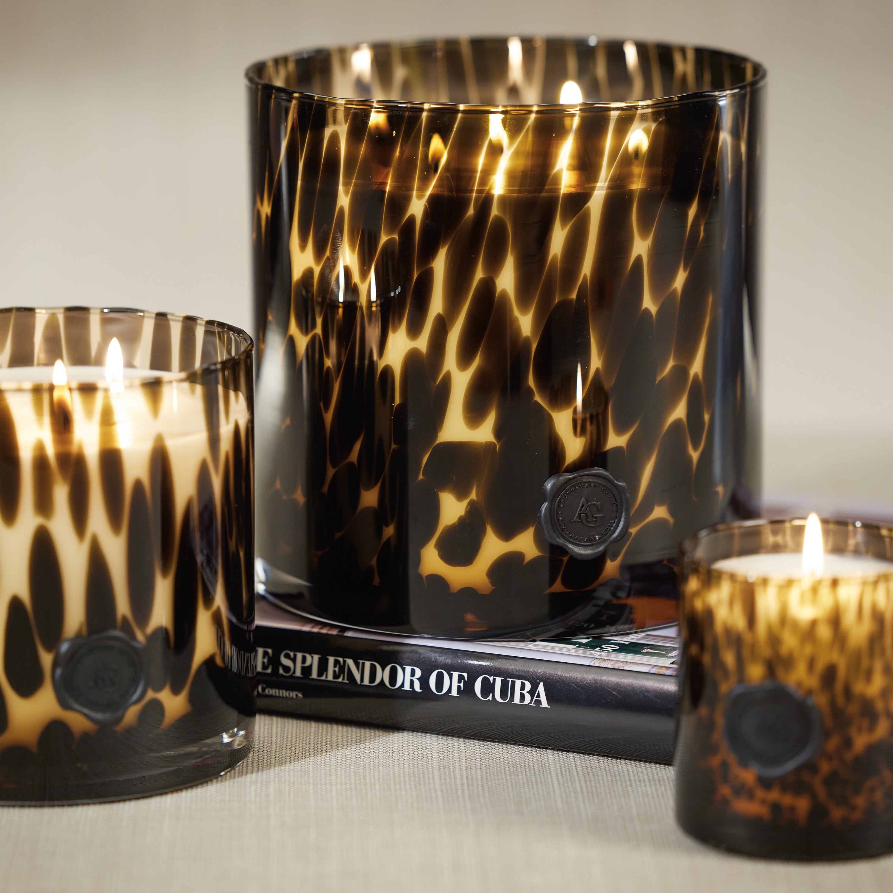 Apothecary Guild Opal Glass 3 Wick Candle Jar - Cedar Leaf