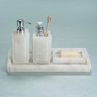 Cote d’Azur Alabaster brush holder