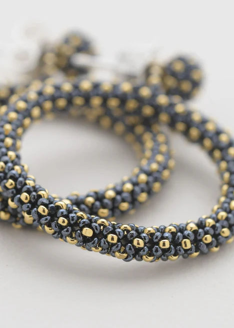 ARETES UN ARO MARTHA ORO GRIS METALICO