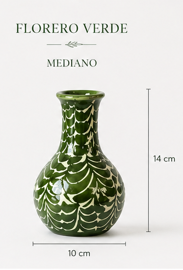 Florero Artesanal Verde