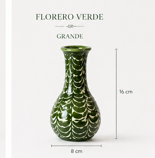 Florero Artesanal Verde