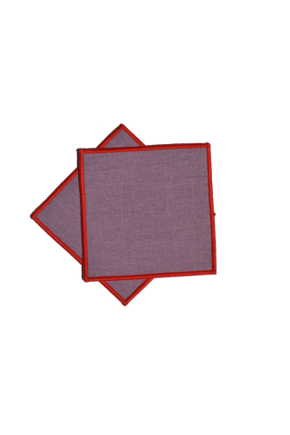 PORTA VASO INDIVIDUAL LILA-ROJO