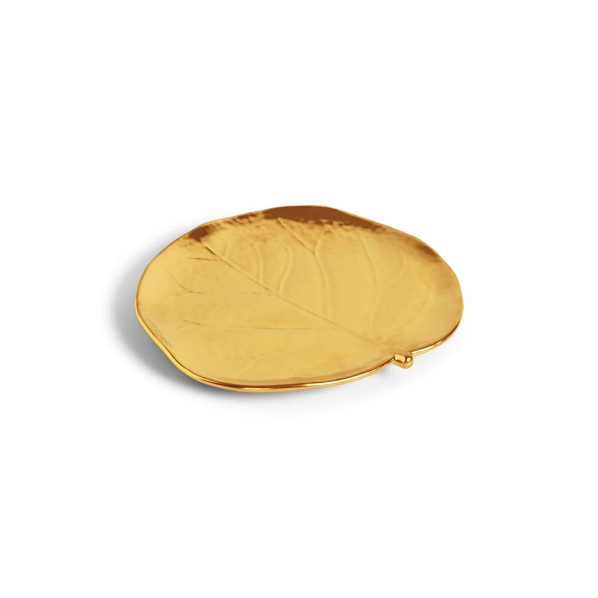 Botanical Leaf Gold Tidbit Plates Set
