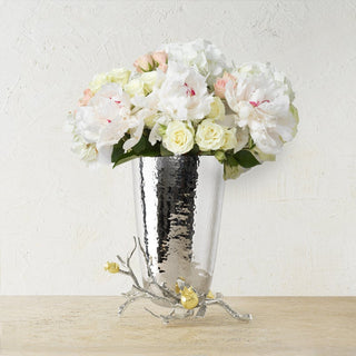Pomegranate Silver & Gold Vase
