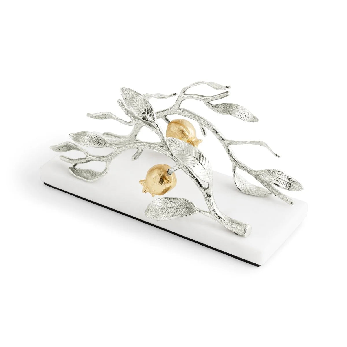 Pomegrante Silver & Gold Vertical Napkin Holder