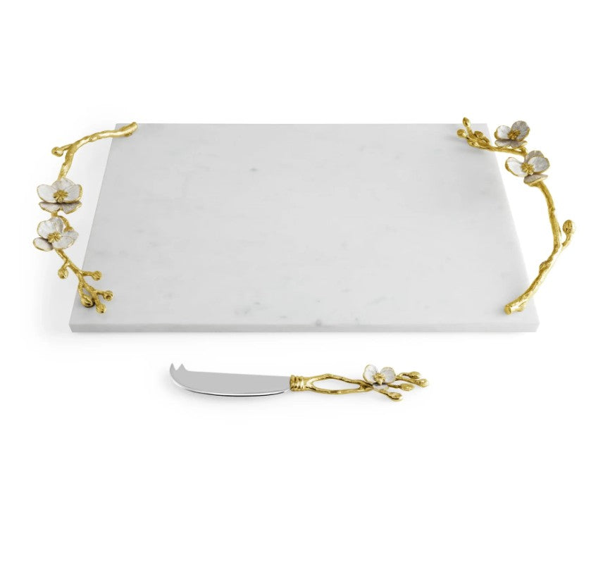 Orchid Large Cheese Board with Knife