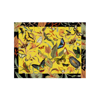 Individuales grande Yellow Butterfly Set 4
