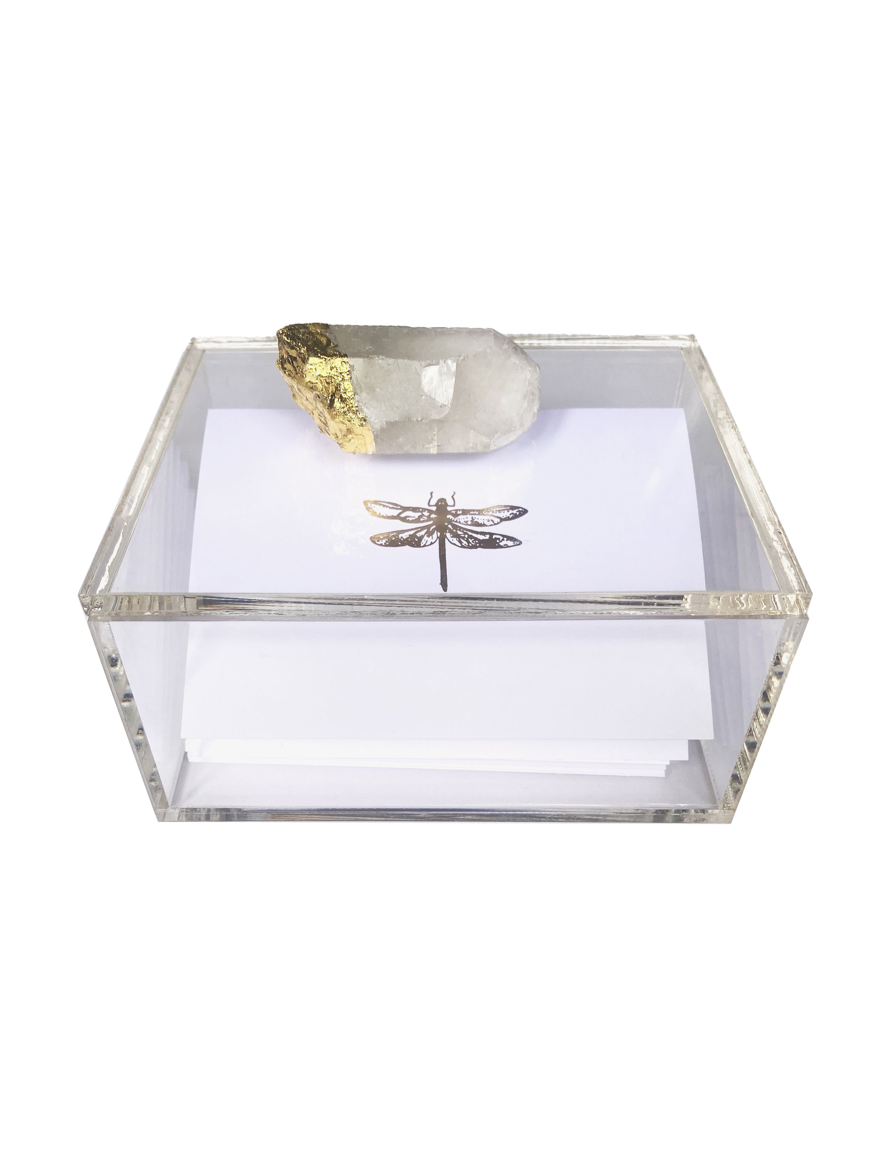 Caja Chica Transparente Con Cuarzo