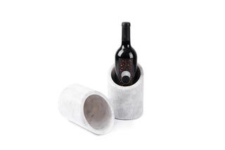 Portavinos Angular de Mármol: Blanco