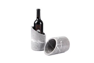 Portavinos Angular de Mármol: Gris