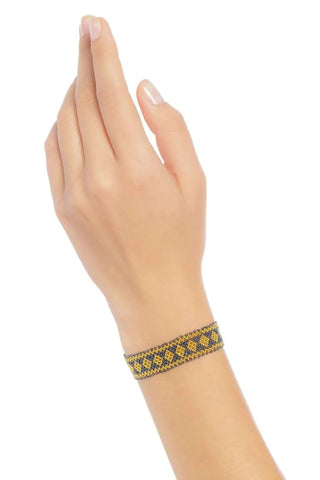 MINI BRAZALETE ORO GRIS METALICO