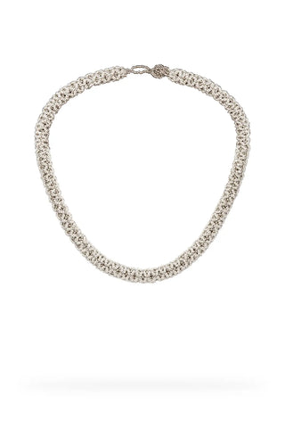 GARGANTILLA SERPIENTE DOBLE - PLATA PLATINO
