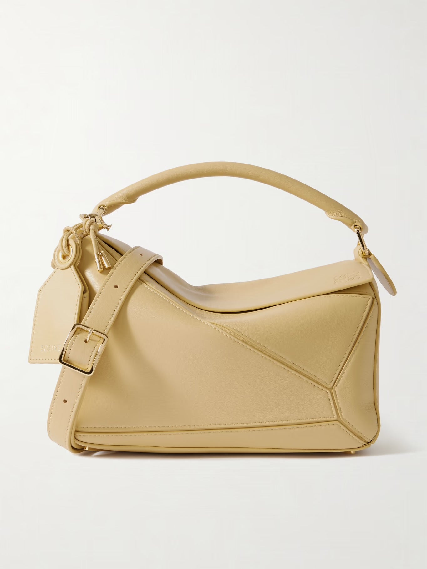 Small Puzzle Leather Bag in Dark Butter