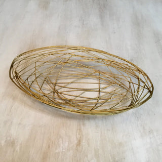 Gilded metal basket