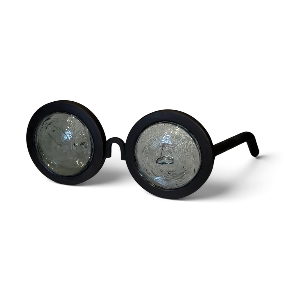 Lentes metal negro grande