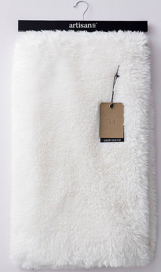 ARTISAN 34 Angola fluffy Faux Fur blacket IVORY